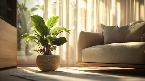 Calathea Plant And Cats - Bird of Paradise