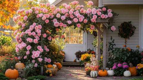 How to Create a Fall Garden with Climbing Roses - Bird of Paradise