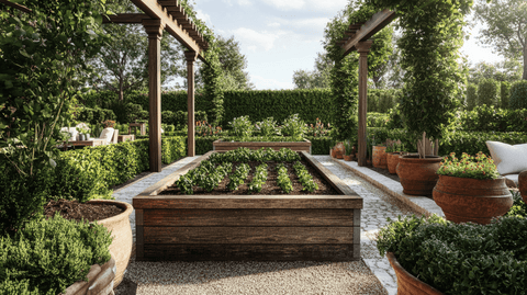Preparing vegetable garden for spring planting - Bird of Paradise