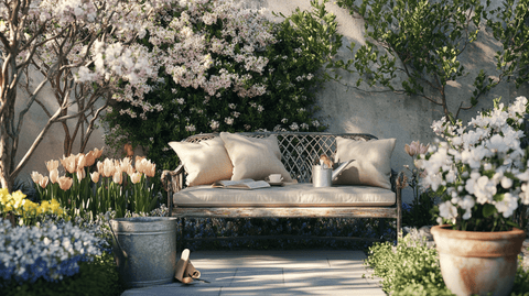 Spring time flower planting - Bird of Paradise