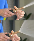 Stainless Steel Garden Hose with Premium Brass Nozzle - PlantologyUSA - As shown