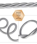 Stainless Steel Garden Hose with Premium Brass Nozzle - PlantologyUSA - As shown